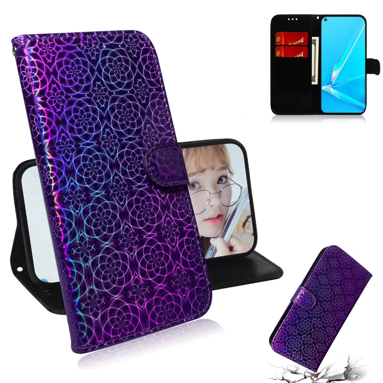 For OPPO A52 / A72 / A92 Solid Color Colorful Magnetic Buckle Horizontal Flip PU Leather Case with Holder & Card Slots & Wallet & Lanyard