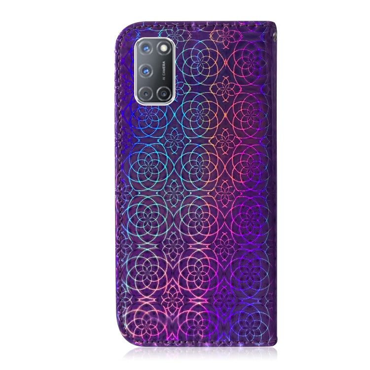 For OPPO A52 / A72 / A92 Solid Color Colorful Magnetic Buckle Horizontal Flip PU Leather Case with Holder & Card Slots & Wallet & Lanyard