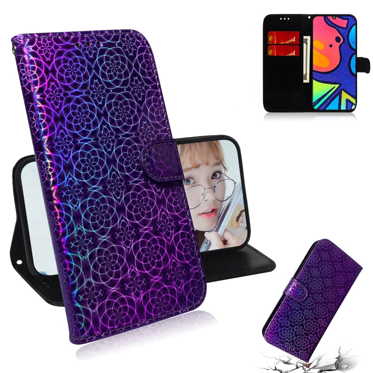 For Samsung Galaxy F41 Solid Color Colorful Magnetic Buckle Horizontal Flip PU Leather Case with Holder & Card Slots & Wallet & Lanyard