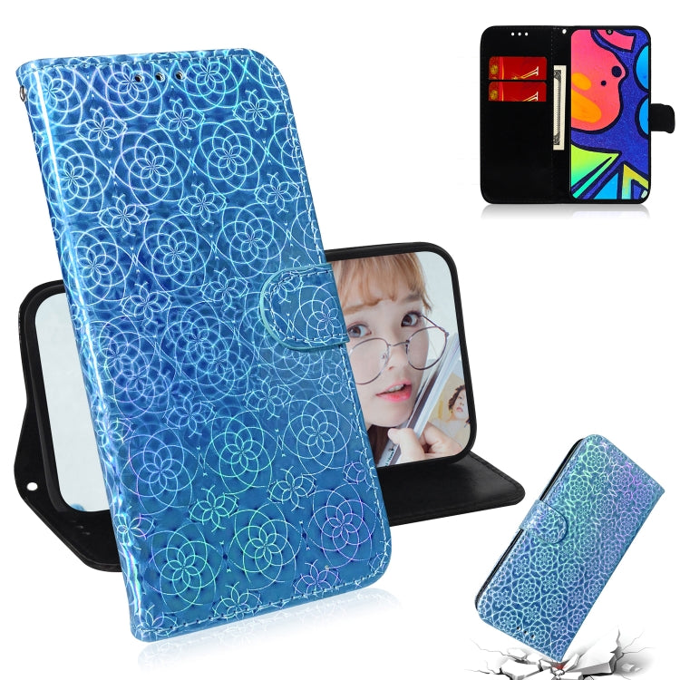 For Samsung Galaxy F41 Solid Color Colorful Magnetic Buckle Horizontal Flip PU Leather Case with Holder & Card Slots & Wallet & Lanyard