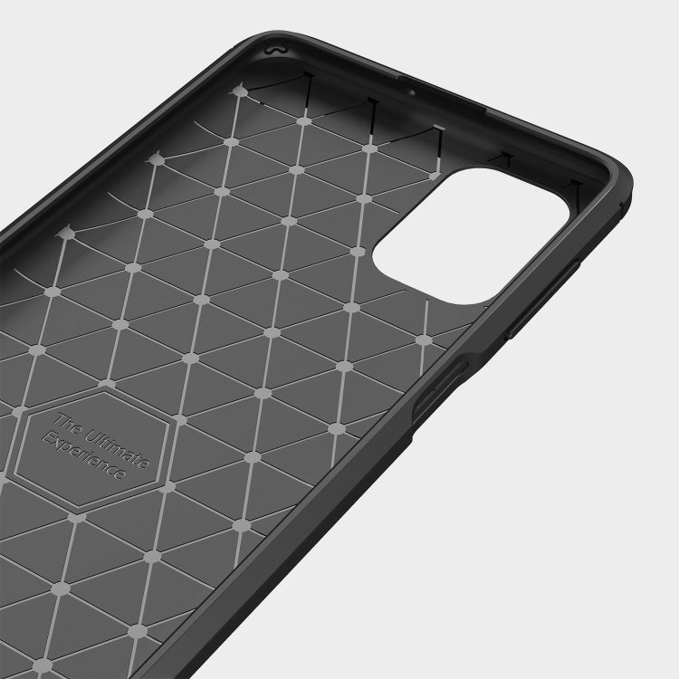For Samsung Galaxy M51 Brushed Texture Carbon Fiber TPU Case