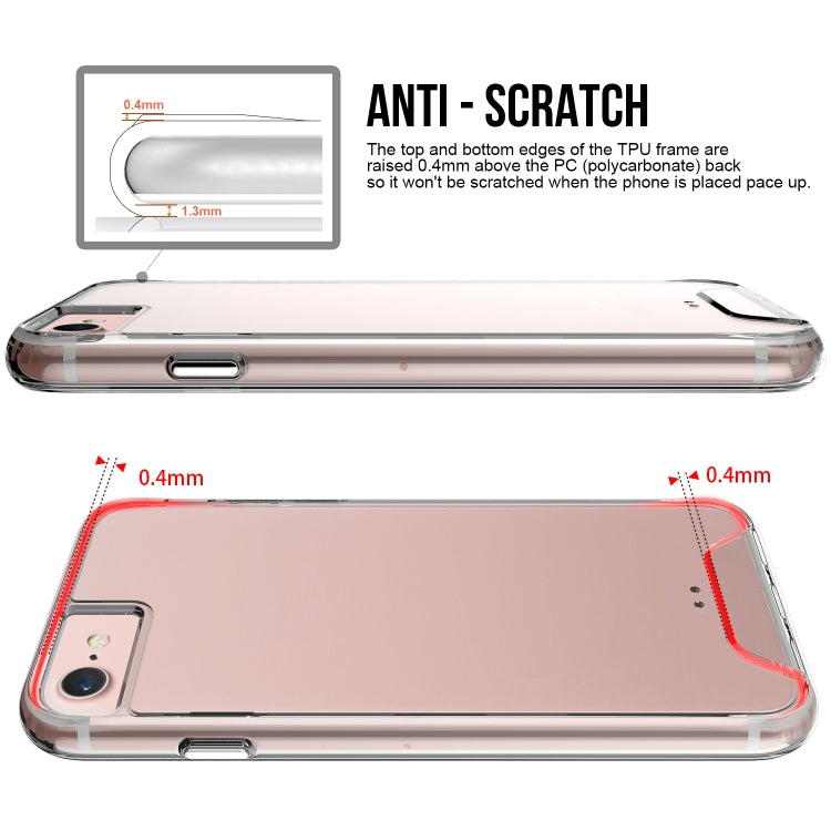 For iPhone SE 2022 / SE 2020 / 8 / 7 Scratchproof TPU + Acrylic Space Case Protective Case(Transparent)