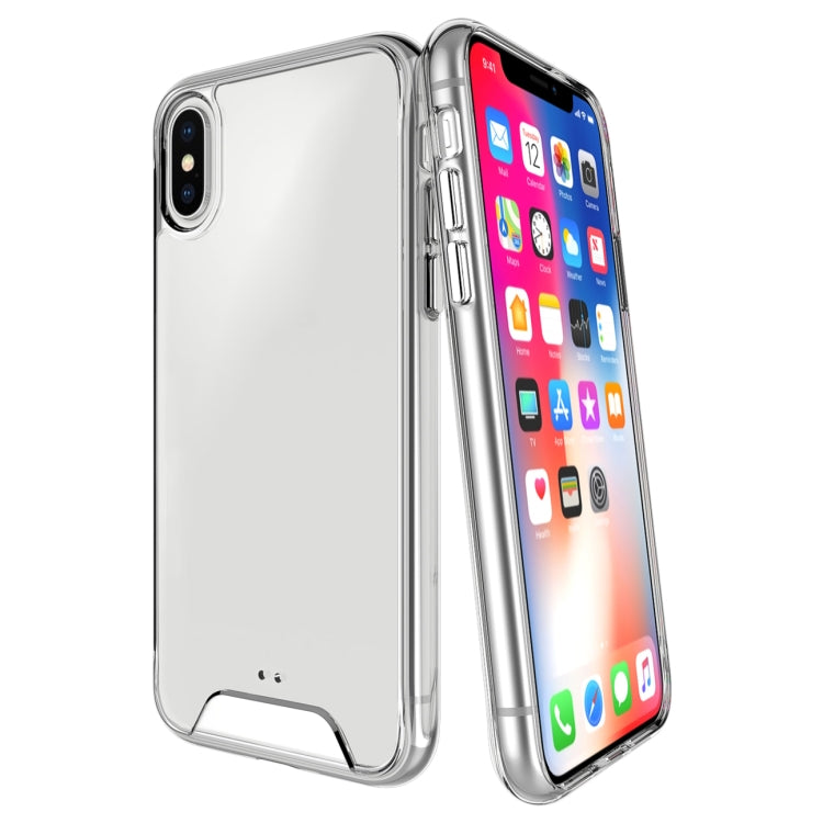 For iPhone X / XS Scratchproof TPU + Acrylic Space Case Protective Case(Transparent)