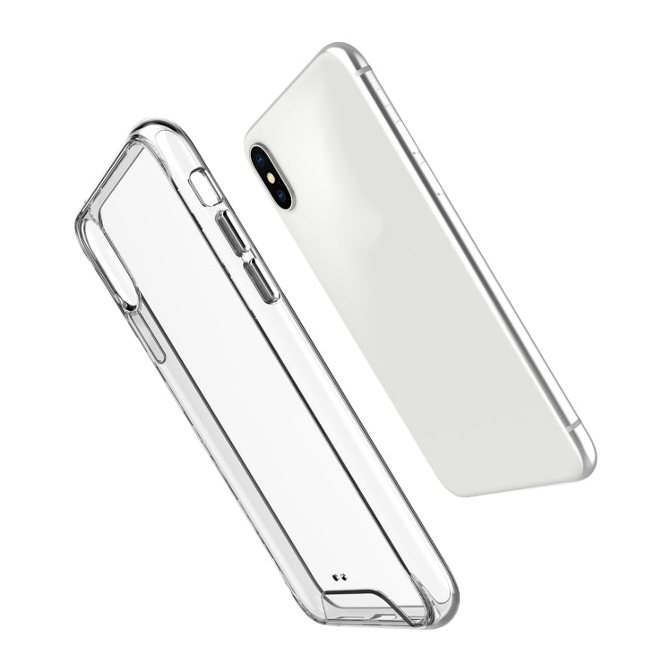 For iPhone X / XS Scratchproof TPU + Acrylic Space Case Protective Case(Transparent)