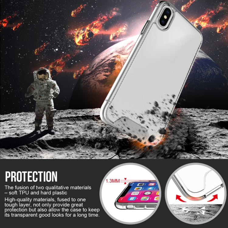 For iPhone XR Scratchproof TPU + Acrylic Space Case Protective Case(Transparent)