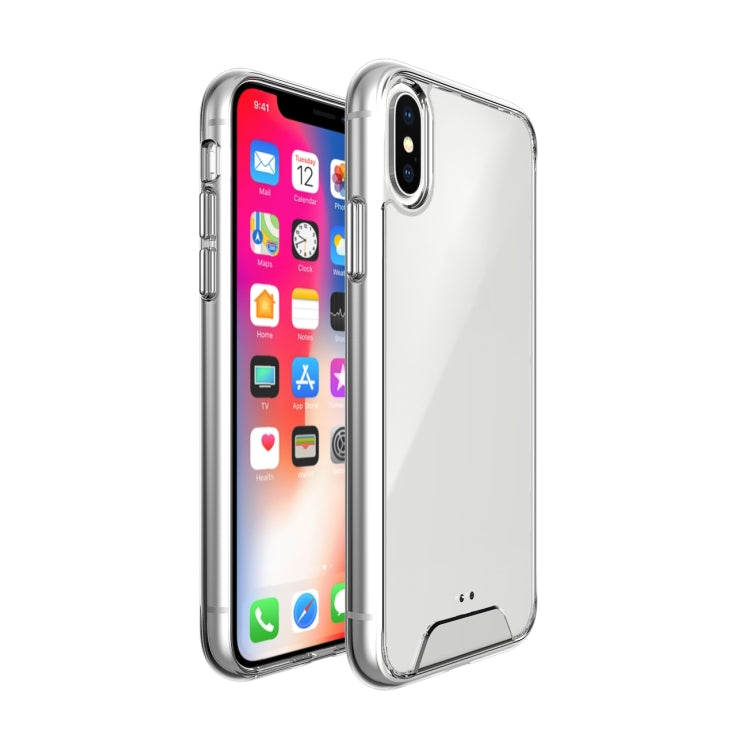 For iPhone XS Max Scratchproof TPU + Acrylic Space Case Protective Case(Transparent)