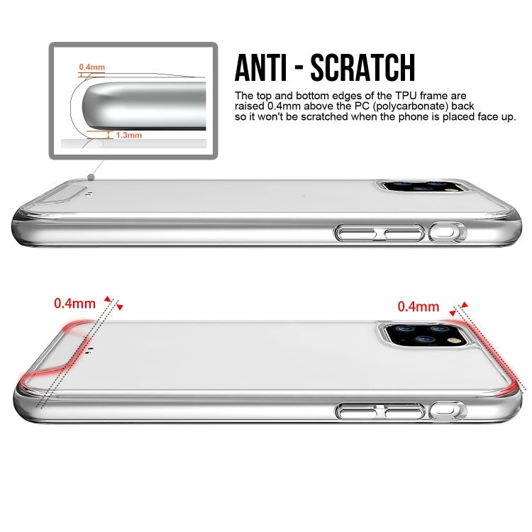 For iPhone 11 Pro Max Scratchproof TPU + Acrylic Space Case Protective Case (Transparent)