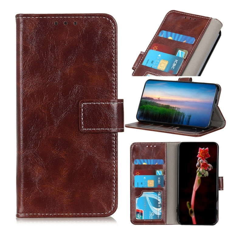 For OPPO Realme XT Retro Crazy Horse Texture Horizontal Flip Leather Case with Holder & Card Slots & Wallet & Photo Frame