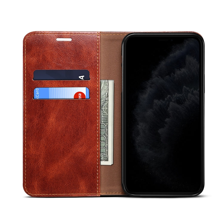 For Samsung Galaxy S20 UItra Simple Wax Crazy Horse Texture Horizontal Flip Leather Case with Card Slots & Wallet
