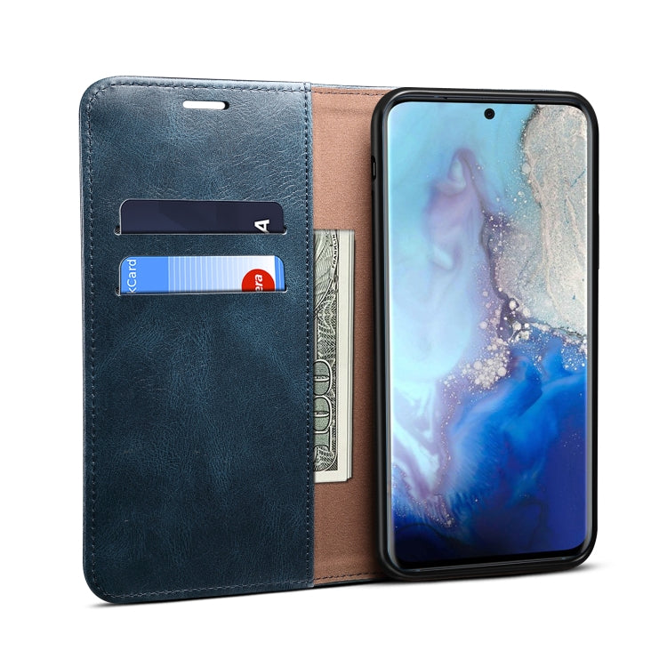 For Samsung Galaxy S20 UItra Simple Wax Crazy Horse Texture Horizontal Flip Leather Case with Card Slots & Wallet
