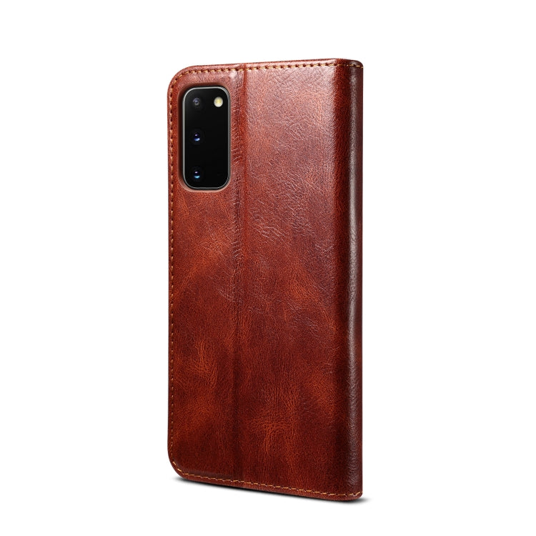 For Samsung Galaxy S20 FE 5G / 4G / S20 Fan Edition / S20 Lite / S20 FE 2022 Wax Crazy Horse Texture Leather Case