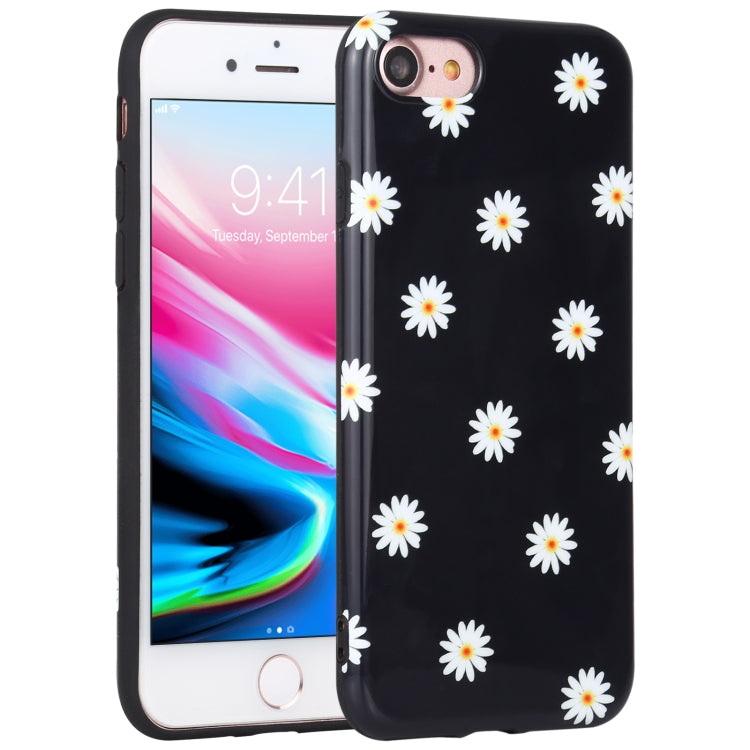 For iPhone SE 2022 / SE 2020 / 8 / 7 Flowers Pattern IMD Shockproof TPU Protective Case