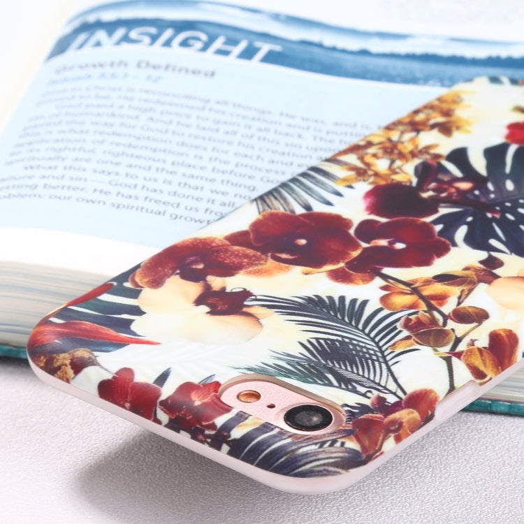 For iPhone SE 2022 / SE 2020 / 8 / 7 Flowers Pattern IMD Shockproof TPU Protective Case