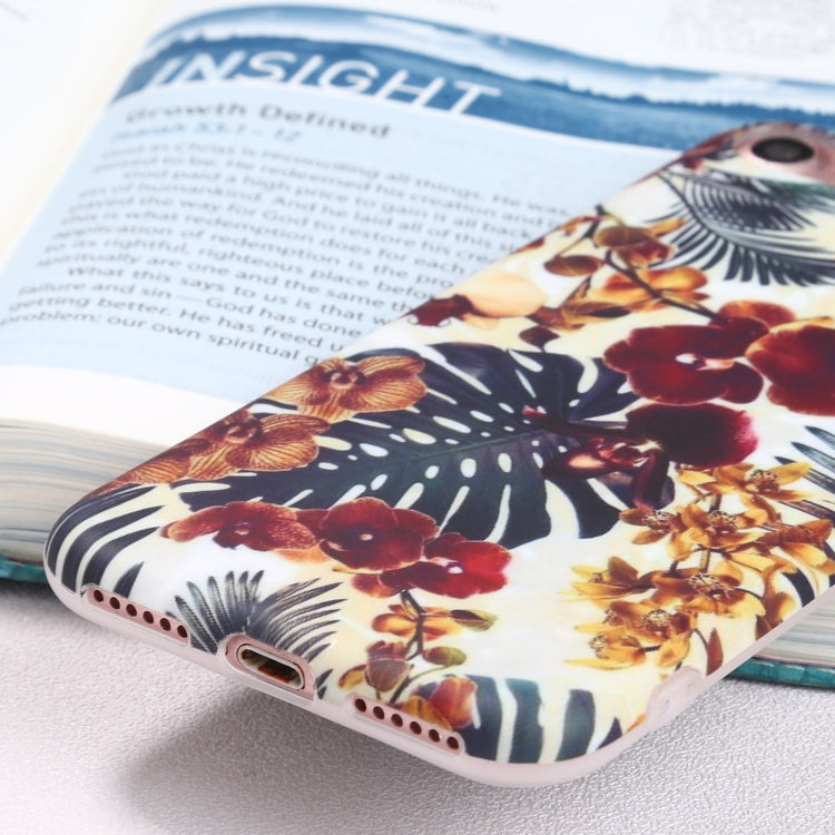 For iPhone SE 2022 / SE 2020 / 8 / 7 Flowers Pattern IMD Shockproof TPU Protective Case