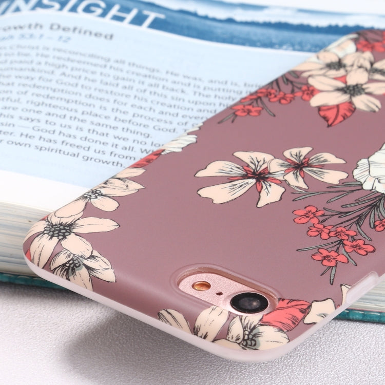 For iPhone SE 2022 / SE 2020 / 8 / 7 Flowers Pattern IMD Shockproof TPU Protective Case