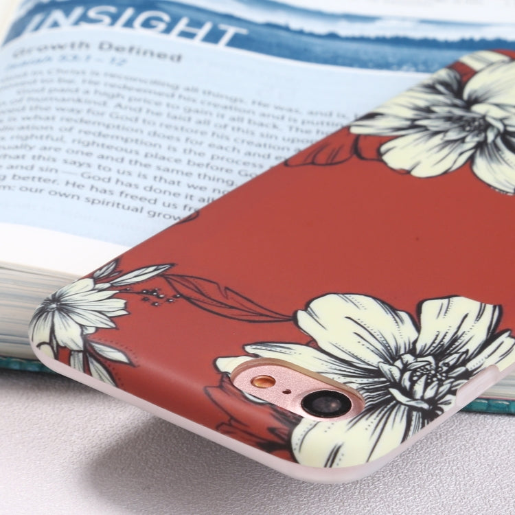 For iPhone SE 2022 / SE 2020 / 8 / 7 Flowers Pattern IMD Shockproof TPU Protective Case
