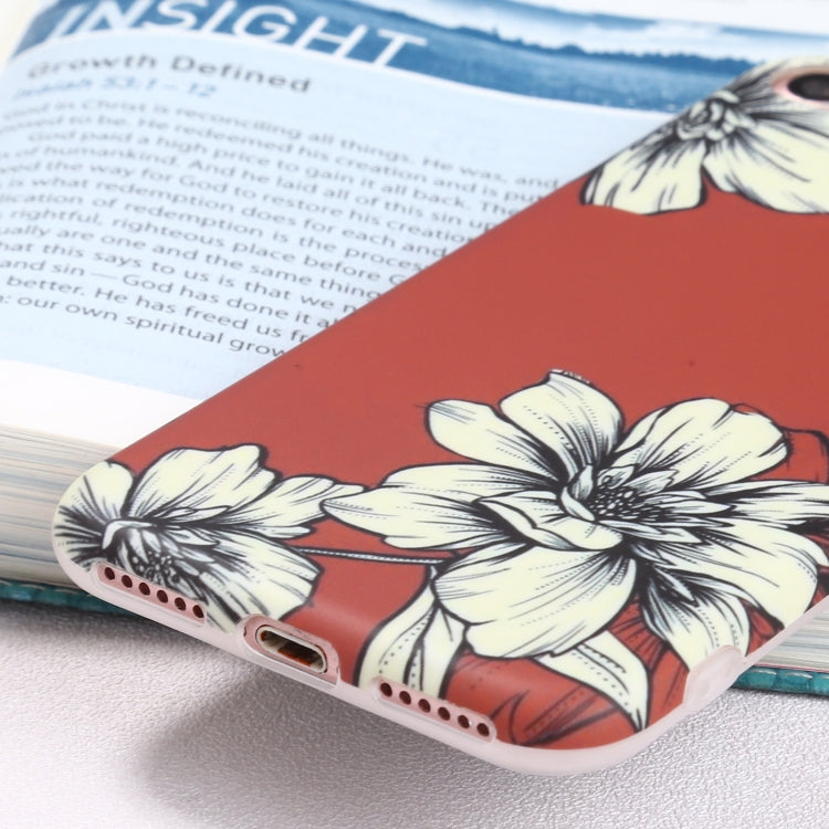 For iPhone SE 2022 / SE 2020 / 8 / 7 Flowers Pattern IMD Shockproof TPU Protective Case