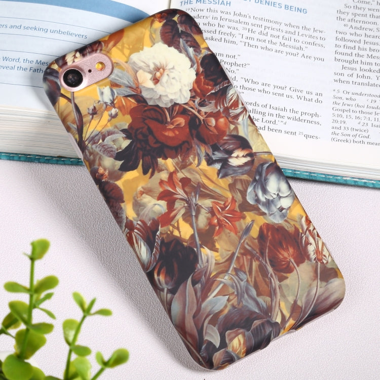For iPhone SE 2022 / SE 2020 / 8 / 7 Flowers Pattern IMD Shockproof TPU Protective Case