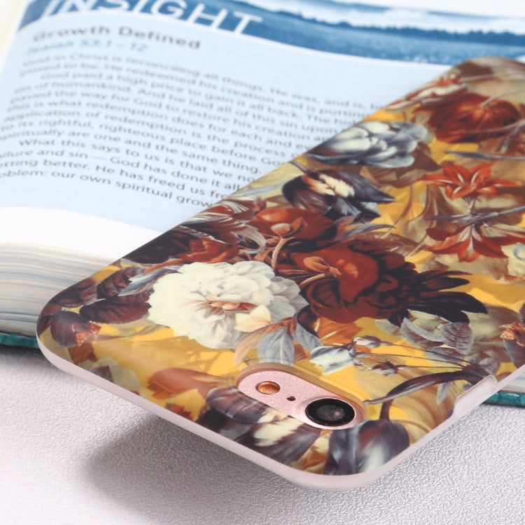 For iPhone SE 2022 / SE 2020 / 8 / 7 Flowers Pattern IMD Shockproof TPU Protective Case