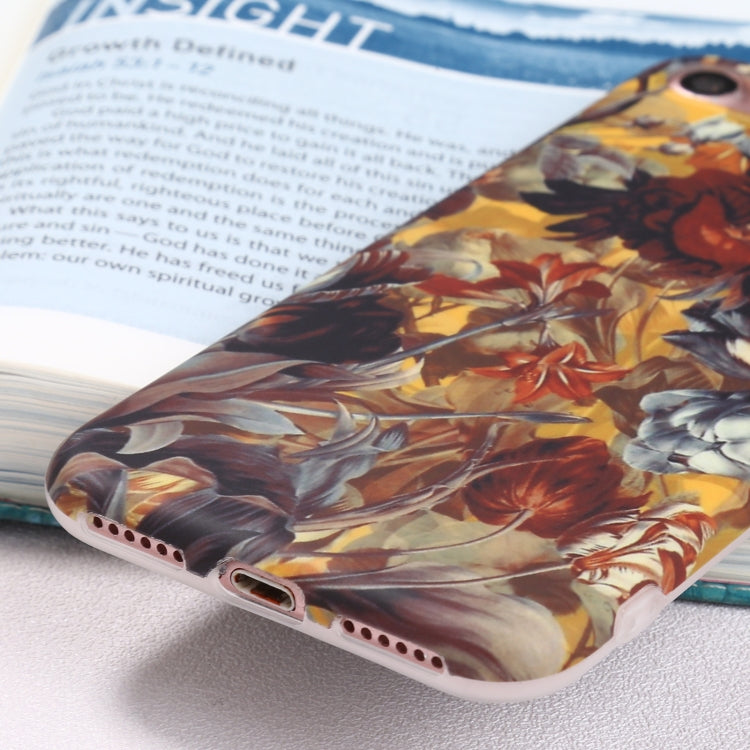 For iPhone SE 2022 / SE 2020 / 8 / 7 Flowers Pattern IMD Shockproof TPU Protective Case