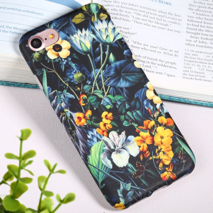 For iPhone SE 2022 / SE 2020 / 8 / 7 Flowers Pattern IMD Shockproof TPU Protective Case