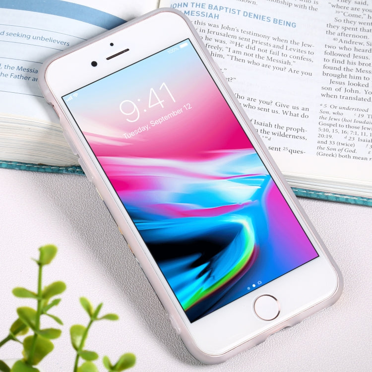 For iPhone SE 2022 / SE 2020 / 8 / 7 Flowers Pattern IMD Shockproof TPU Protective Case