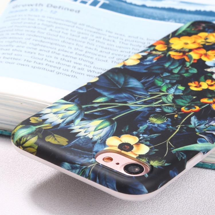 For iPhone SE 2022 / SE 2020 / 8 / 7 Flowers Pattern IMD Shockproof TPU Protective Case