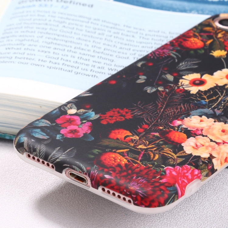 For iPhone SE 2022 / SE 2020 / 8 / 7 Flowers Pattern IMD Shockproof TPU Protective Case