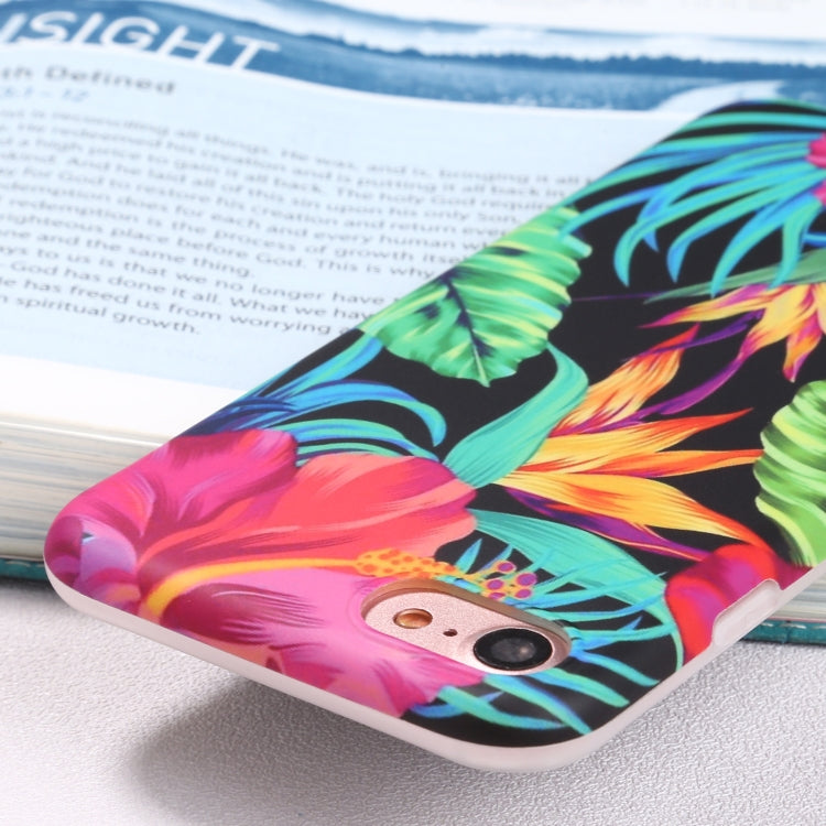 For iPhone SE 2022 / SE 2020 / 8 / 7 Flowers Pattern IMD Shockproof TPU Protective Case