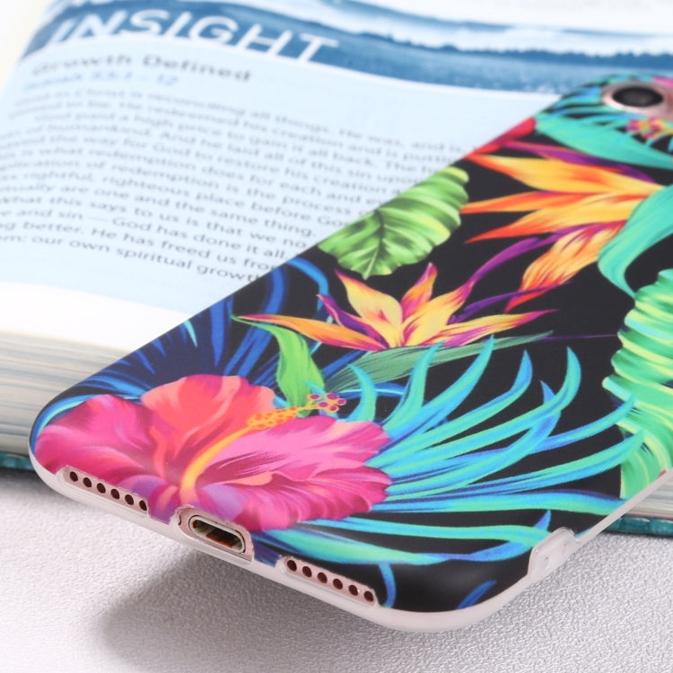 For iPhone SE 2022 / SE 2020 / 8 / 7 Flowers Pattern IMD Shockproof TPU Protective Case