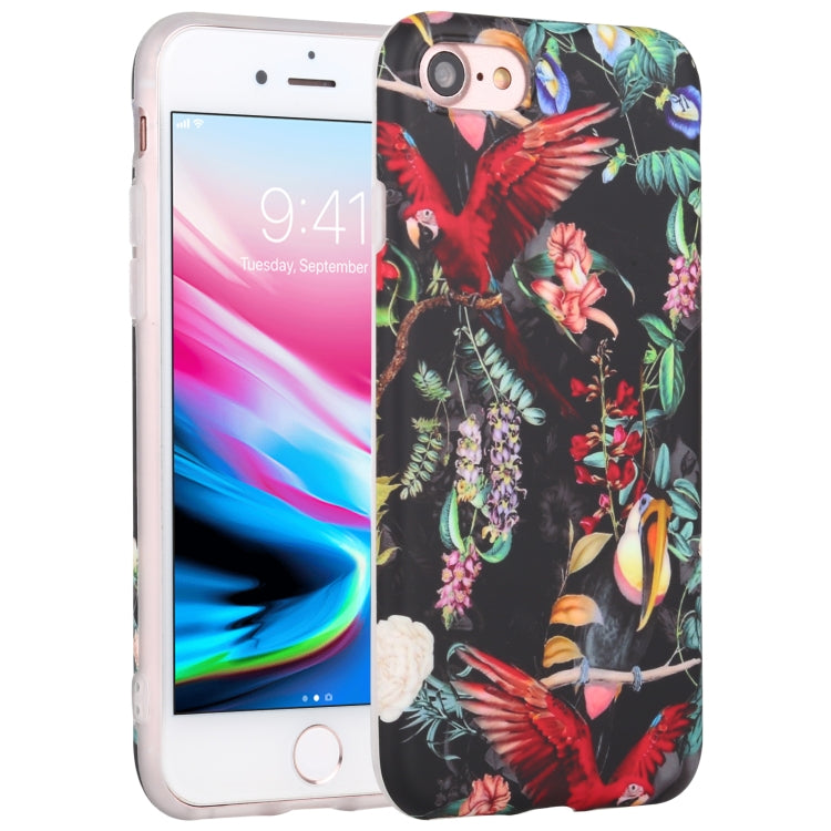 For iPhone SE 2022 / SE 2020 / 8 / 7 Flowers Pattern IMD Shockproof TPU Protective Case