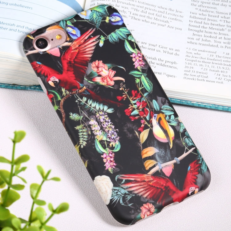 For iPhone SE 2022 / SE 2020 / 8 / 7 Flowers Pattern IMD Shockproof TPU Protective Case