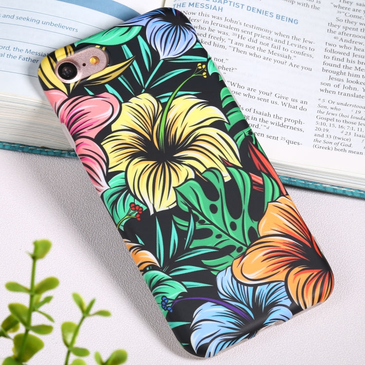 For iPhone SE 2022 / SE 2020 / 8 / 7 Flowers Pattern IMD Shockproof TPU Protective Case