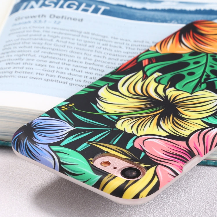 For iPhone SE 2022 / SE 2020 / 8 / 7 Flowers Pattern IMD Shockproof TPU Protective Case
