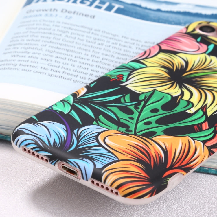 For iPhone SE 2022 / SE 2020 / 8 / 7 Flowers Pattern IMD Shockproof TPU Protective Case