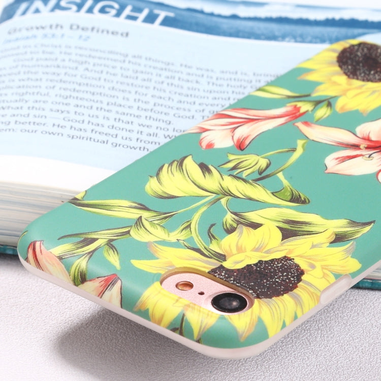 For iPhone SE 2022 / SE 2020 / 8 / 7 Flowers Pattern IMD Shockproof TPU Protective Case
