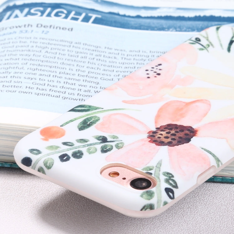 For iPhone SE 2022 / SE 2020 / 8 / 7 Flowers Pattern IMD Shockproof TPU Protective Case