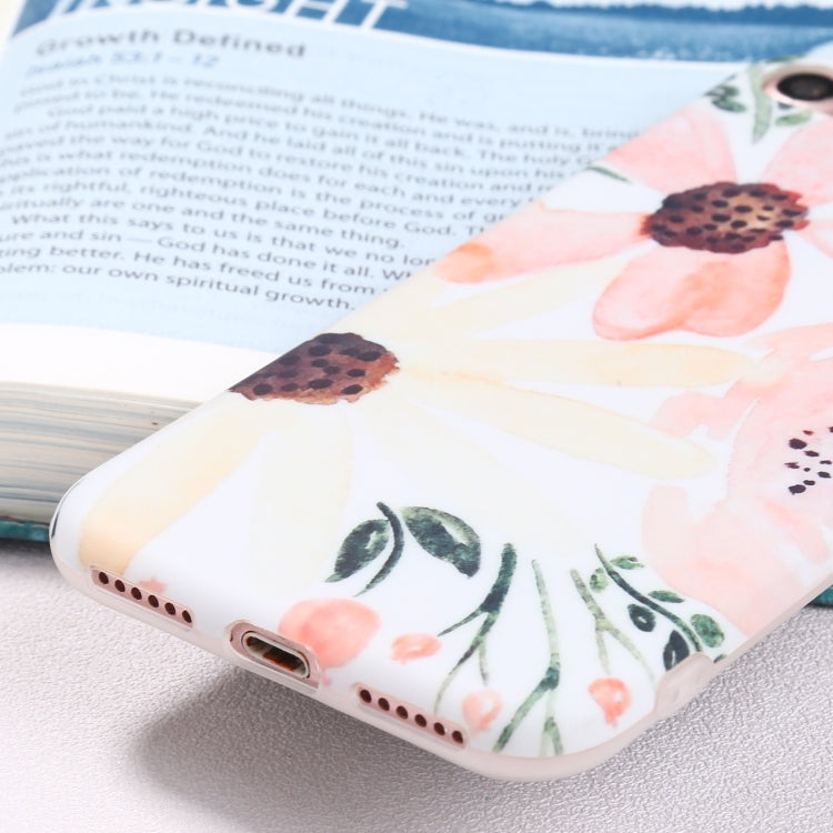 For iPhone SE 2022 / SE 2020 / 8 / 7 Flowers Pattern IMD Shockproof TPU Protective Case