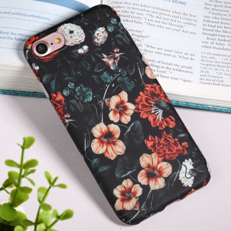 For iPhone SE 2022 / SE 2020 / 8 / 7 Flowers Pattern IMD Shockproof TPU Protective Case