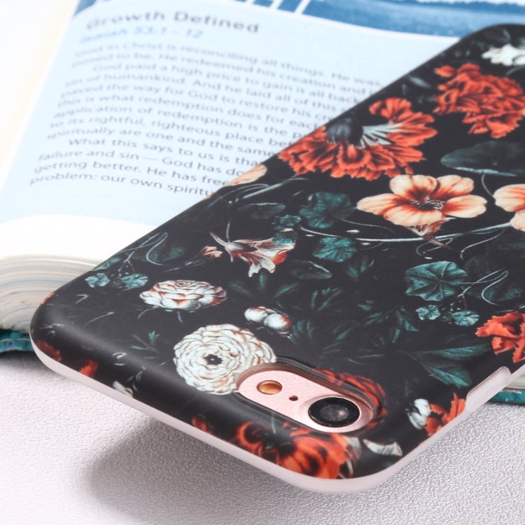 For iPhone SE 2022 / SE 2020 / 8 / 7 Flowers Pattern IMD Shockproof TPU Protective Case