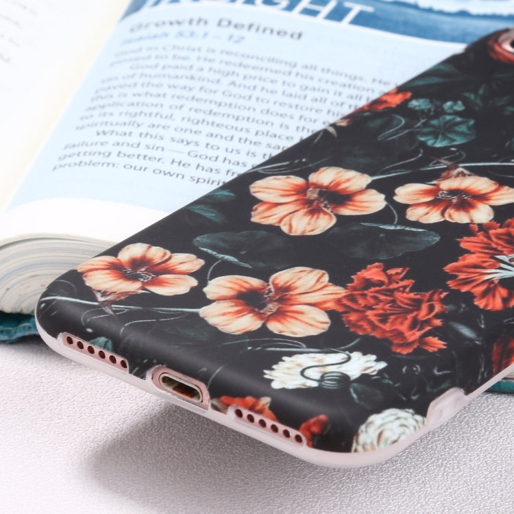 For iPhone SE 2022 / SE 2020 / 8 / 7 Flowers Pattern IMD Shockproof TPU Protective Case