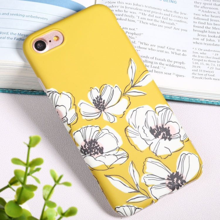 For iPhone SE 2022 / SE 2020 / 8 / 7 Flowers Pattern IMD Shockproof TPU Protective Case