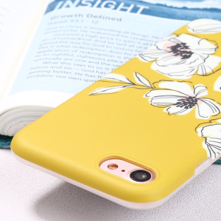 For iPhone SE 2022 / SE 2020 / 8 / 7 Flowers Pattern IMD Shockproof TPU Protective Case