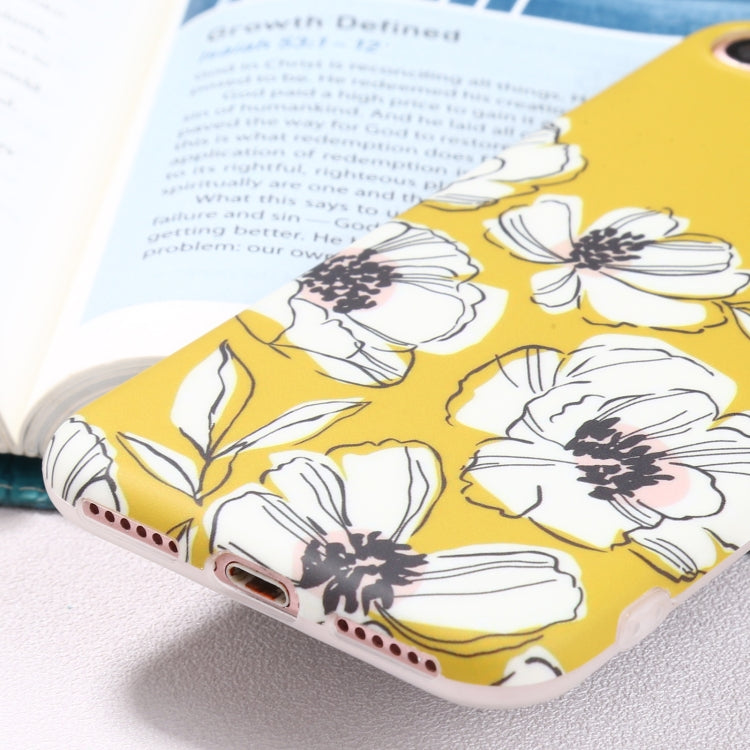 For iPhone SE 2022 / SE 2020 / 8 / 7 Flowers Pattern IMD Shockproof TPU Protective Case