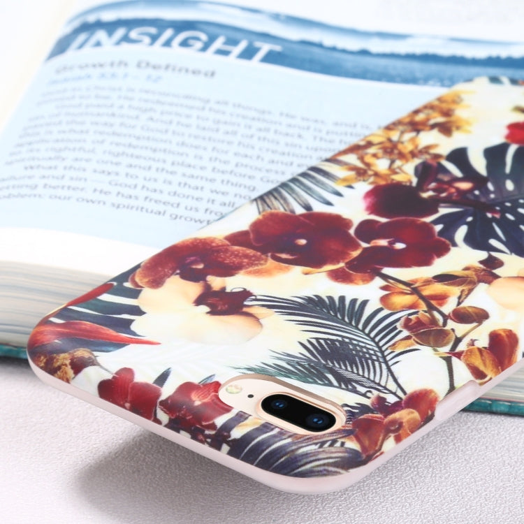 Flowers Pattern IMD Shockproof TPU Protective Case For iPhone 8 Plus / 7 Plus