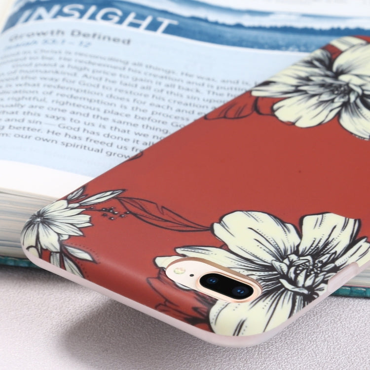 Flowers Pattern IMD Shockproof TPU Protective Case For iPhone 8 Plus / 7 Plus