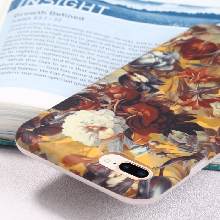 Flowers Pattern IMD Shockproof TPU Protective Case For iPhone 8 Plus / 7 Plus