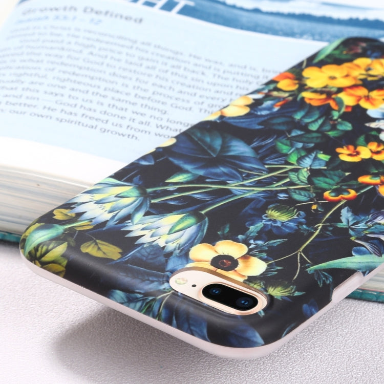 Flowers Pattern IMD Shockproof TPU Protective Case For iPhone 8 Plus / 7 Plus