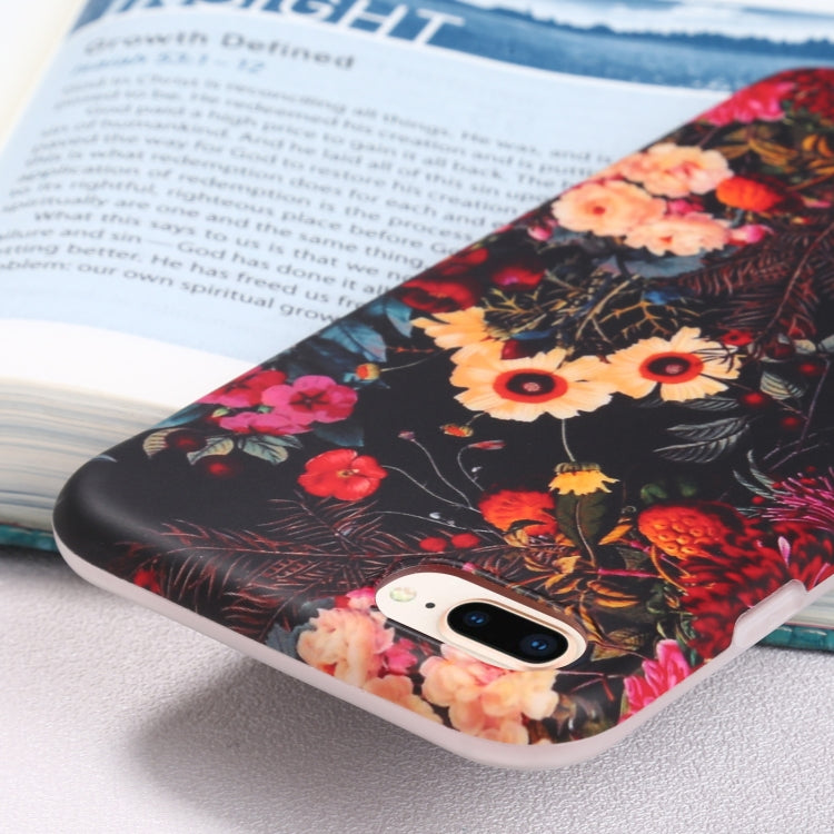 Flowers Pattern IMD Shockproof TPU Protective Case For iPhone 8 Plus / 7 Plus