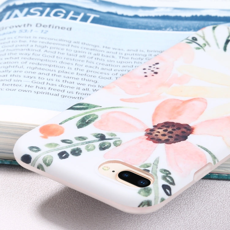 Flowers Pattern IMD Shockproof TPU Protective Case For iPhone 8 Plus / 7 Plus